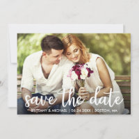 Engagement Save The Date Modern Photo