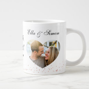 Engagement Script Elegant Large Coffee Mug