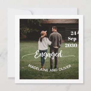Engagement Simple Photo Modern  Invitation
