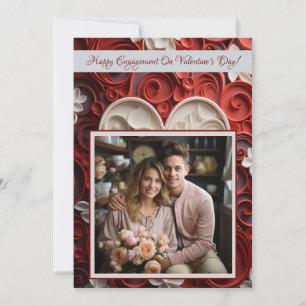 Engagement Valentine's Day Lovecore Personalised 3 Card