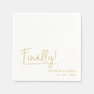 Engagement / Wedding Finally! Paper Napkin