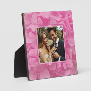 Engagement & Wedding Pink Floral Photo Plaque