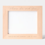 Engagement Wedding Where She Said Yes Custom Text Etched Frames<br><div class="desc">Engagement Wedding Where She Said Yes Custom Text Etched Frames</div>