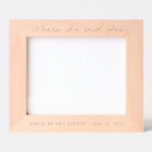 Engagement Wedding Where She Said Yes Custom Text Etched Frames<br><div class="desc">Engagement Wedding Where She Said Yes Custom Text Etched Frames</div>