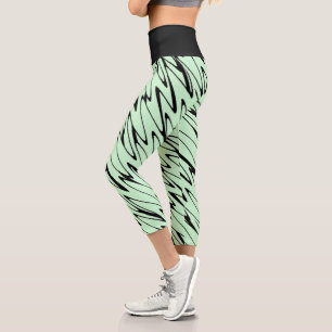 Engaging Mint Green Dynamic Capri Leggings