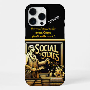 Engaging Teacher in Social Studies iPhone 16 Pro Max Case