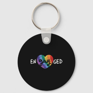 Engayged Lgbt Wedding Party Bachelor Party Gay Eng Key Ring