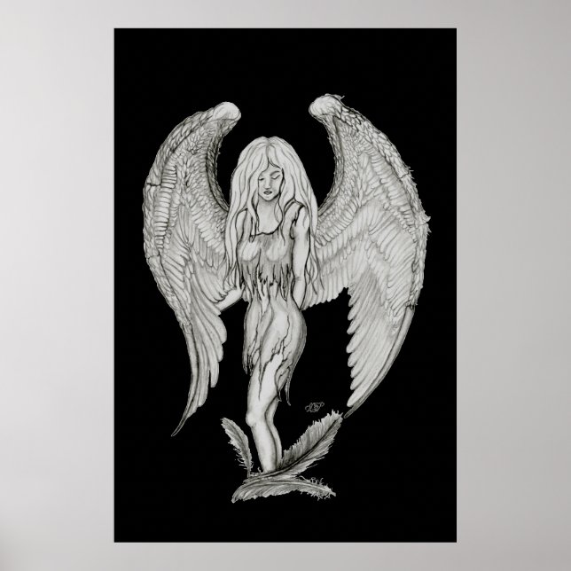 Engel - Black and white design Poster (Front)