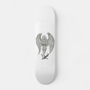 Engel Bleistiftzeichnung Black and white Design Skateboard