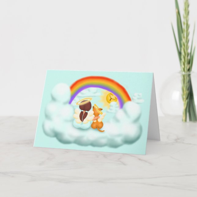 Engel und Hund Holiday Card (Front)