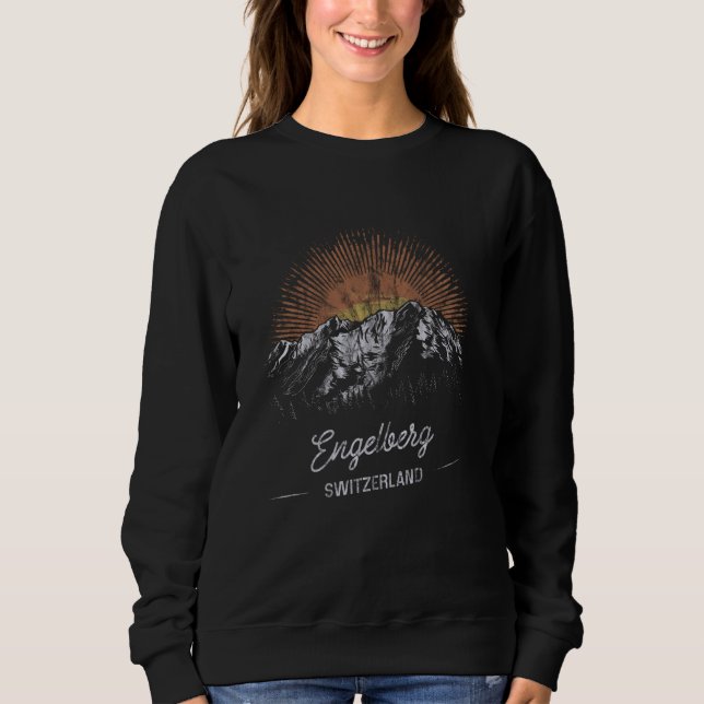 Engelberg Mountains Switzerland Hiking Outdoors Vi Sweatshirt (Front)