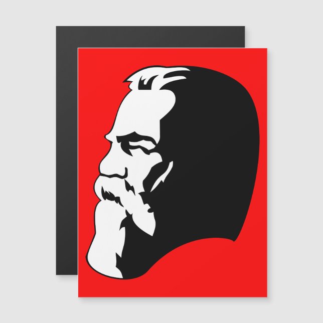 Engels, Communism, Socialism, Soviet Union Magnetic Invitation (Front/Back)