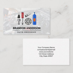 Engine Bay Aftermarket Performance Parts Business Card