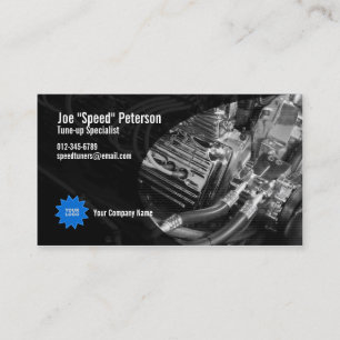 Engine Blue Car Service Business Card
