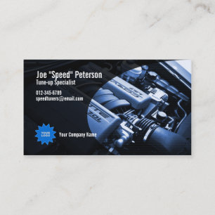 Engine Blue Car Service Business Card