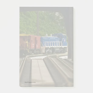 Engine & Caboose at E. Pgh 4x6" Post-it notes