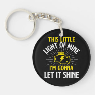 Engine Control Light - Car Guy Auto Mechanic Key Ring