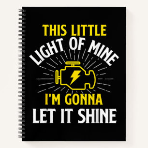Engine Control Light - Car Guy Auto Mechanic Notebook
