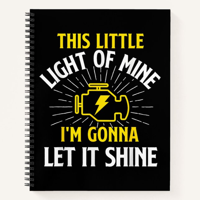 Engine Control Light - Car Guy Auto Mechanic Notebook (Front)