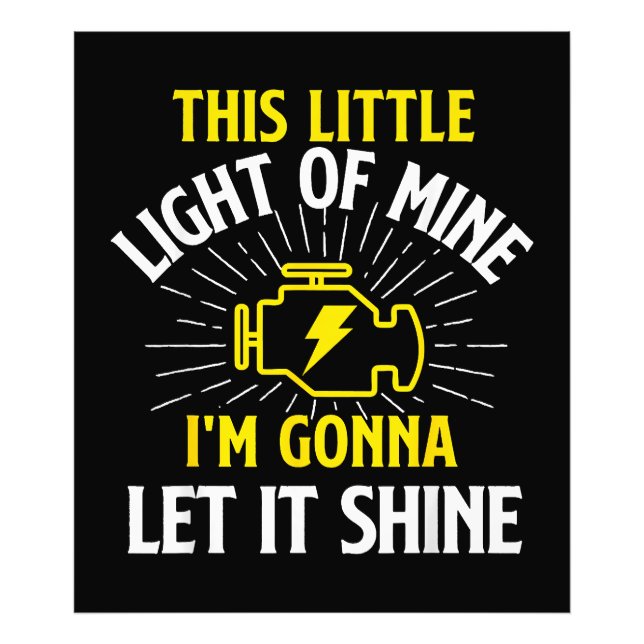 Engine Control Light - Car Guy Auto Mechanic Photo Print (Front)