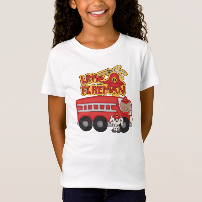Engine Little Fireman African American Tshirts (Front)