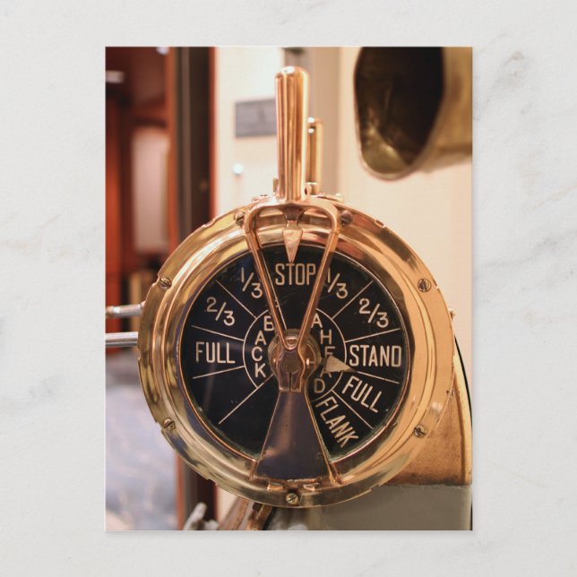 Engine Order Telegraph Postcard (Front)