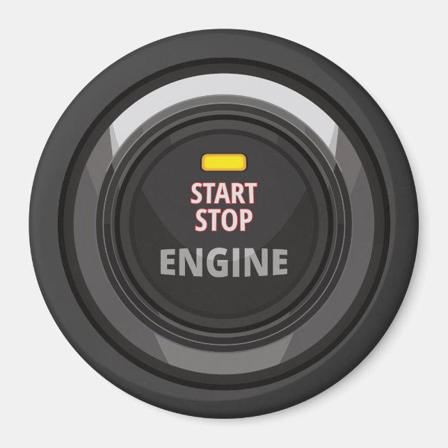 Engine Start Stop Button for Nerd Geeks Magnet (Front)
