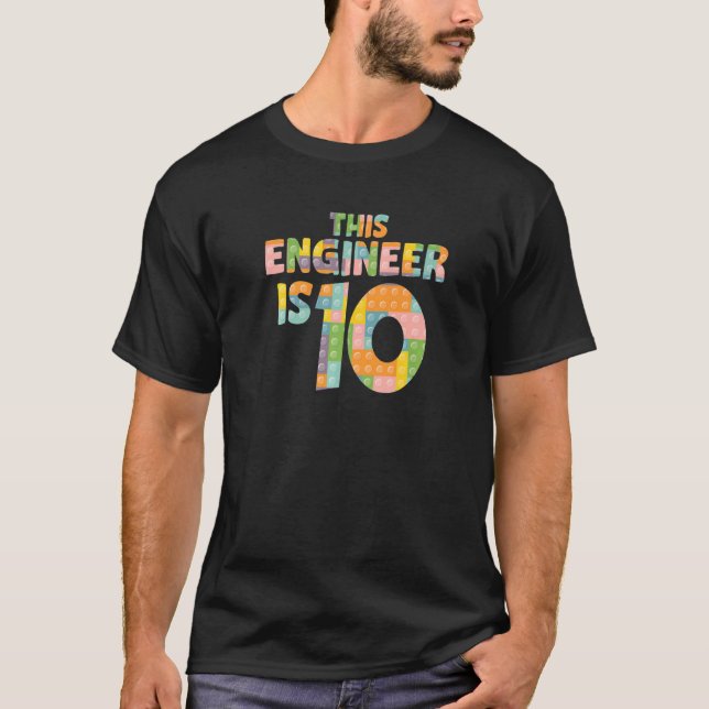 Engineer 10 Year Old Tenth Birthday Born 2012 Mast T-Shirt (Front)