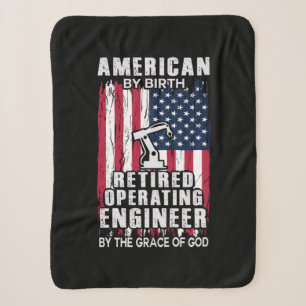 Engineer American Retired Operating Engineer Sherpa Blanket