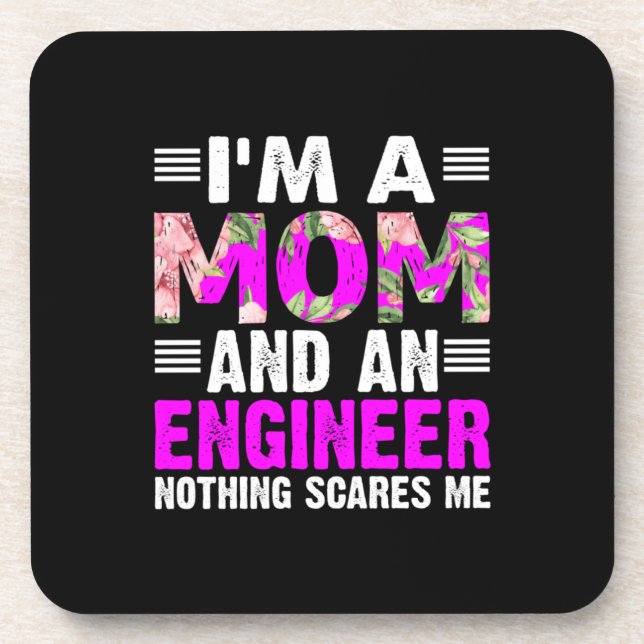 Engineer Art A Mum And An Engineer Coaster (Front)