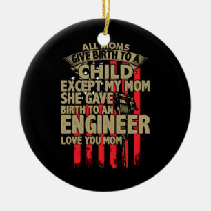 Engineer Art All Moms Give Birth To An Engineer Ceramic Tree Decoration