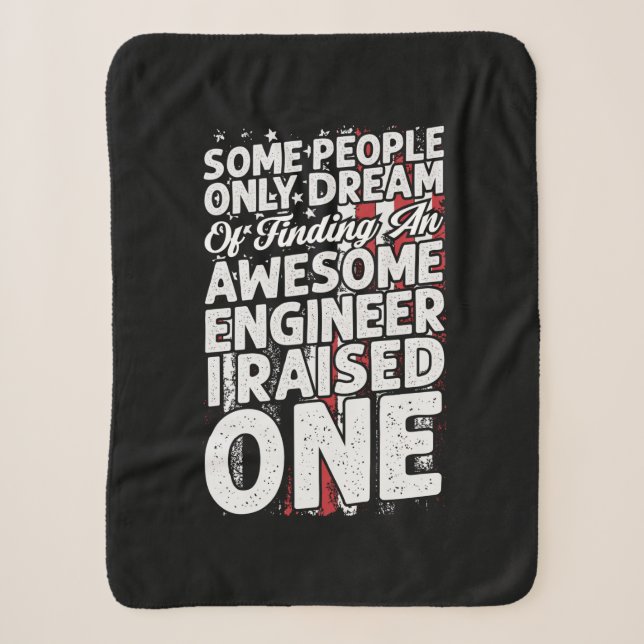Engineer Art Awesome Engineer Sherpa Blanket (Front)
