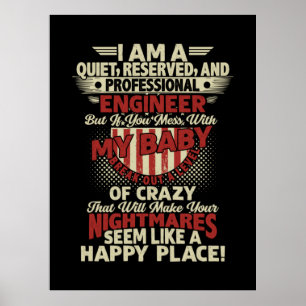 Engineer Art Professional Engineer Poster