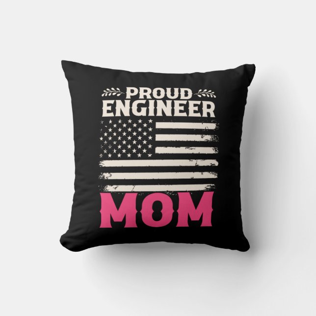 Engineer Art Proud Engineer Mum Cushion (Front)