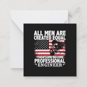Engineer Art Some Men Become Professional Engineer Card