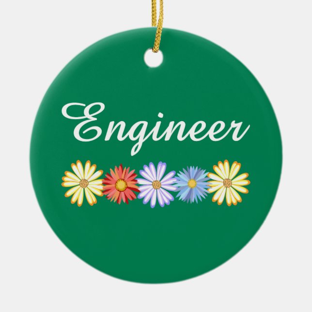 Engineer Asters Ceramic Tree Decoration (Front)