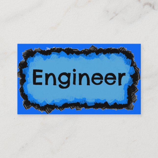 Engineer Blue Cloud Business Card (Front)
