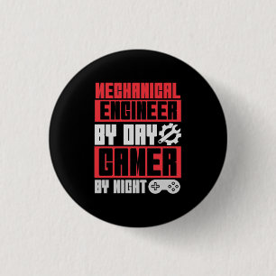 Engineer By Day Gamer By Night 3 Cm Round Badge