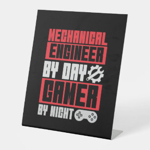 Engineer By Day Gamer By Night Pedestal Sign