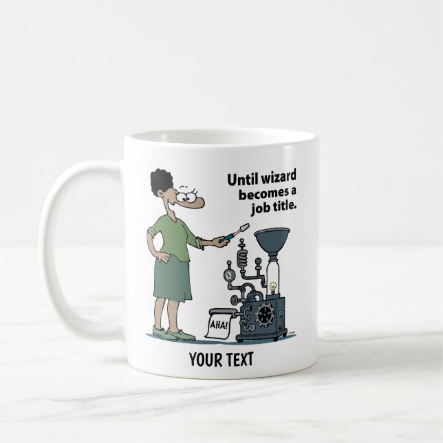 Engineer Cartoon  Woman Coffee Mug (Left)