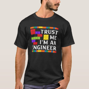 Engineer Children Kids Toy Big Building Blocks Bui T-Shirt