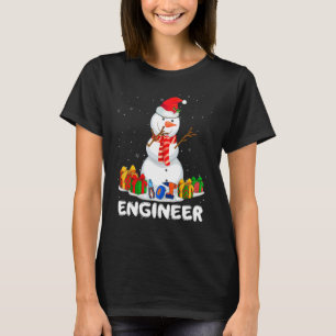 Engineer Christmas Funny Snowman Xmas Holiday Paja T-Shirt