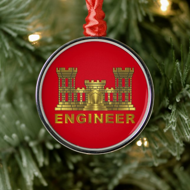 ENGINEER CORPS  Christmas Metal Tree Decoration (Tree)