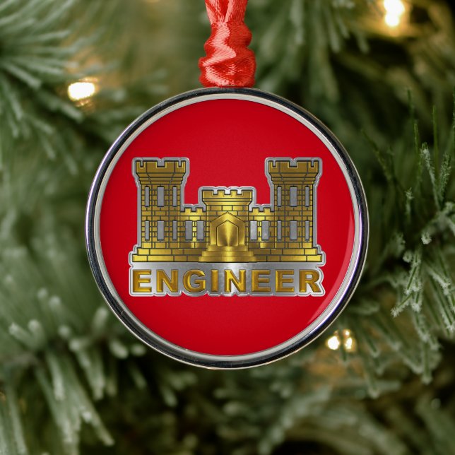 ENGINEER CORPS  Christmas Metal Tree Decoration (Tree)