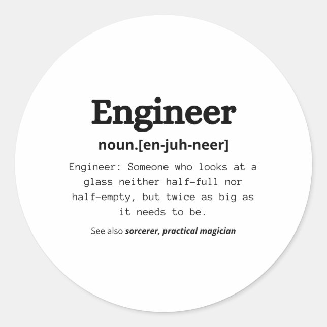 Engineer Defined Sticker: The Formula Behind the P Classic Round Sticker (Front)