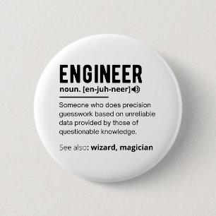 Engineer Definition Engineering Gift 6 Cm Round Badge