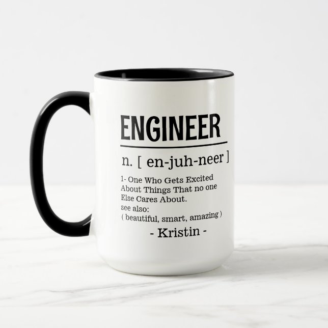 Engineer Definition Engineering Student Software Mug (Left)
