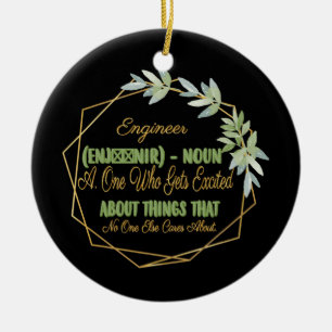 Engineer Definition Funny Humourous  Ceramic Tree Decoration