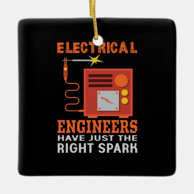Engineer Electrical Engineers Have Just The Right Ceramic Ornament (Front)