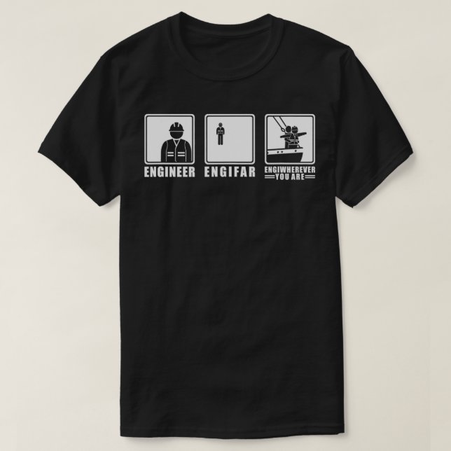Engineer Engifar Engineering  Funny Engineer  T-Shirt (Design Front)